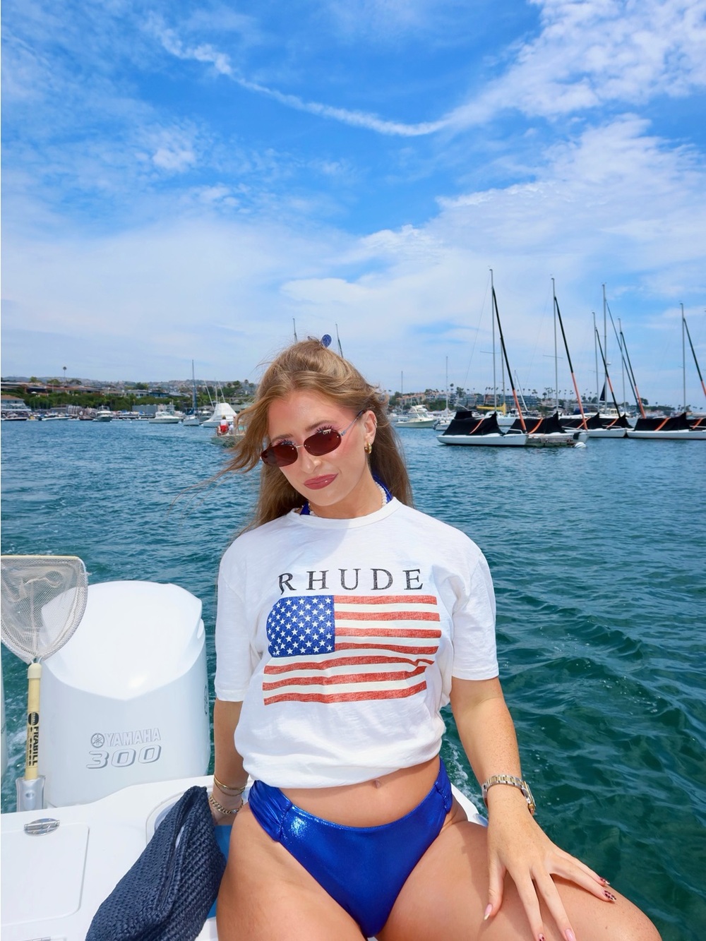 Rhude unisex American flag t shirt